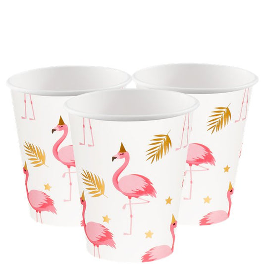 Flamingo Paper Cups - 250ml