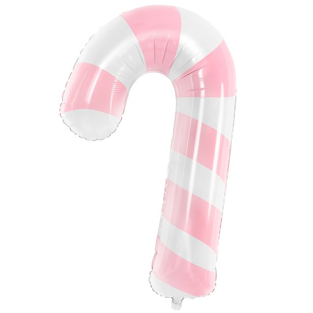 Pink Candy Cane Balloon - 30" Foil