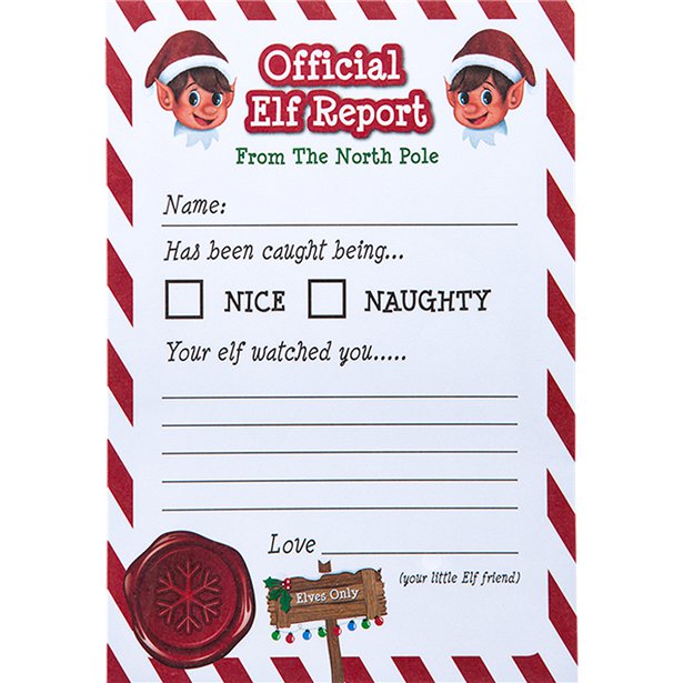 Elves Behavin'Badly Naughty Elf Report Cards