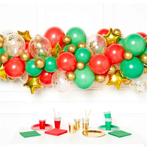 Festive Christmas Balloon Arch Garland DIY Kit