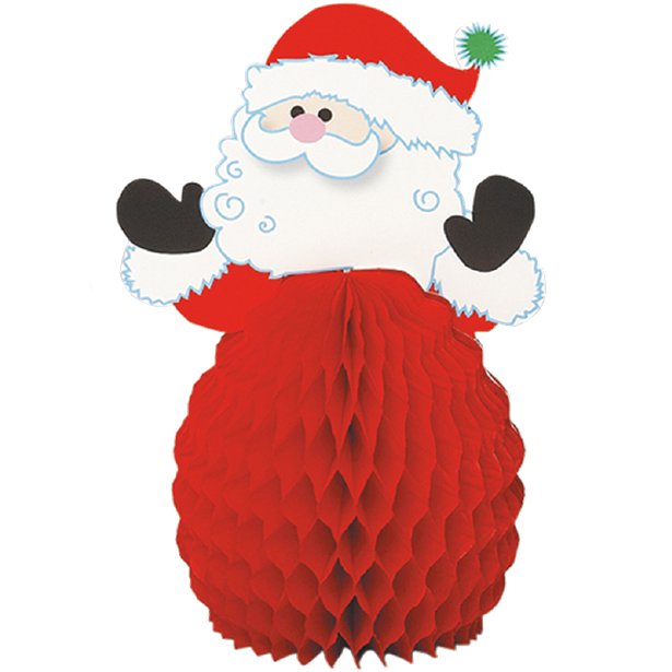 Santa Mini Honeycomb Decorations - 15cm