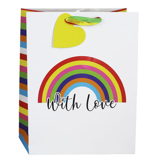 Rainbow with love Large Gift Bag - 37cm x 27.5cm