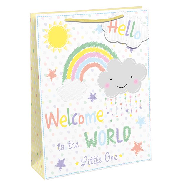 Welcome to The World Rainbow Large Gift Bag - 33cm x 26.5cm