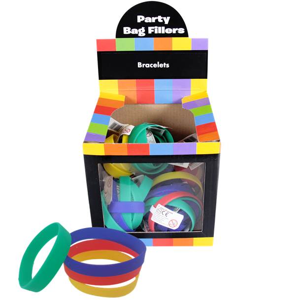 Rubber Bracelets - 48 Pack