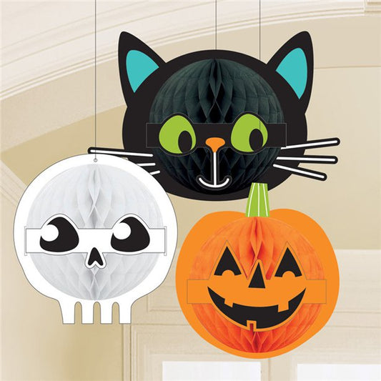 Hallo-ween Friends Honeycomb Decorations