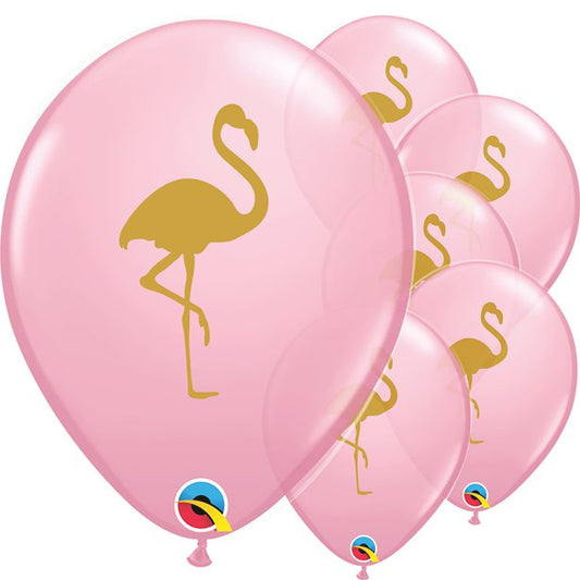 Pink Flamingo Balloons - 11" Latex
