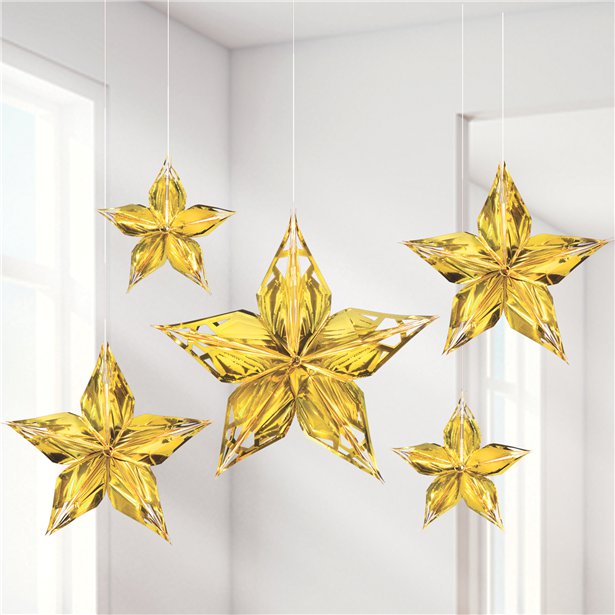 Metallic Gold Stars