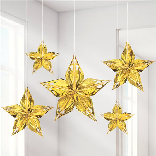 Metallic Gold Stars