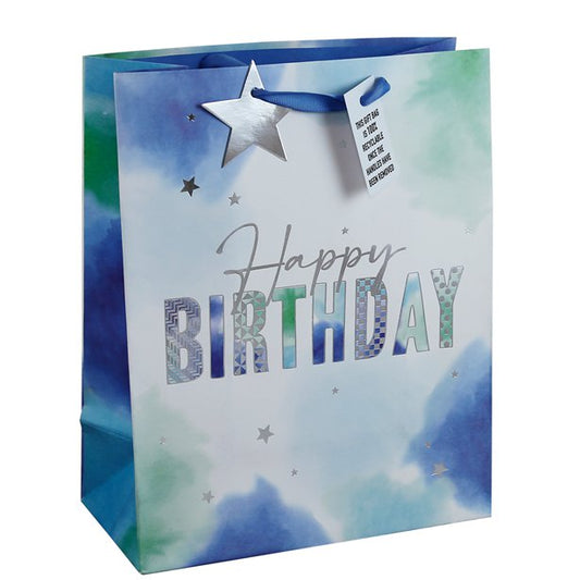 Blue Kraft Large Gift Bag