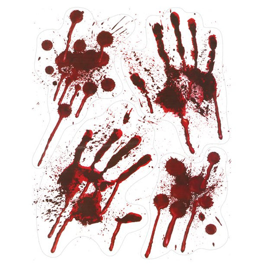 Bloody Hand Window Stickers