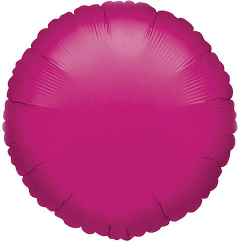 Metallic Fuchsia Round Balloon - 18" Foil