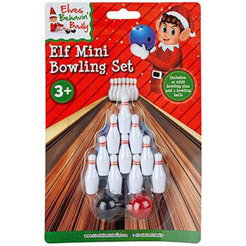 Naughty Elf Ten Pin Bowling Set