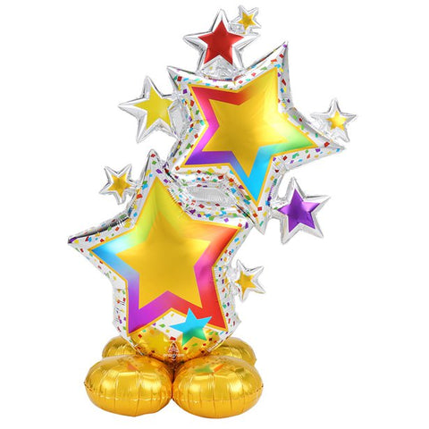 Colourful Star Cluster AirLoonz Balloon - 59" Foil