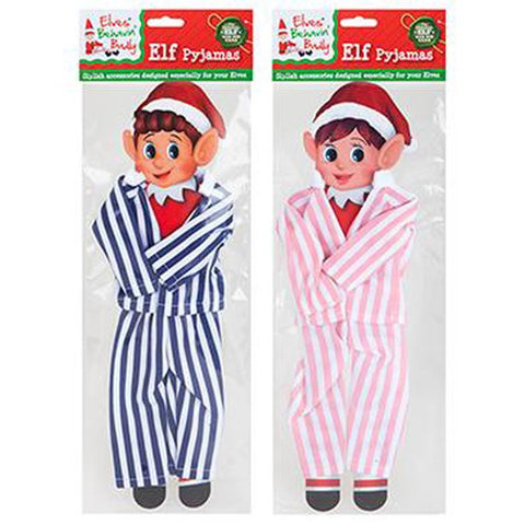 Naughty Elf Striped Pyjamas