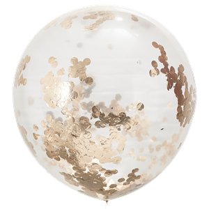 Beautiful Botanics Giant Rose Gold Confetti Balloons - 36" Latex