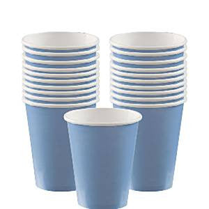 Baby Blue Cups - 266ml Paper Party Cups - Craftwear Party