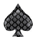 Black Spade Balloon - 18" Foil - Craftwear Party