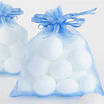 Baby Blue Organza Bags - Small