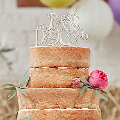 Boho 'Best Day Ever' Wedding Cake Topper