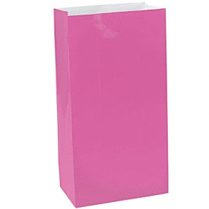Hot Pink Party Bags - Paper 24cm