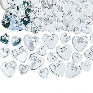 Silver Loving Hearts Table / Invite Confetti