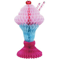 Ice Cream Sundae Honeycomb Table Centrepiece - 36cm