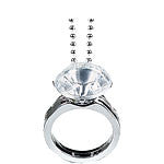 Giant Diamond Ring Necklace - 40cm - Hen Party Accessories