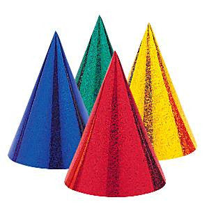 Prismatic Cone Party Hats