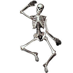 Jointed Card Skeleton - 1.2m Halloween Decoration