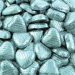 Bulk Pack of Light Blue Chocolate Hearts - 1 kg