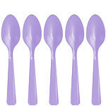 Lilac Plastic Spoons