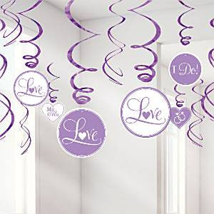 Lilac Wedding Decoration - 60cm Swirls