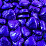 Bulk Pack of Royal Blue Chocolate Hearts - 1 kg