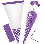 Cellophane Cone Coloured Sweet / Favour Bags