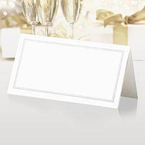 White & Silver Place Cards