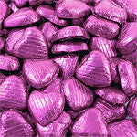 Bulk Pack of Pink Chocolate Hearts - 1 kg