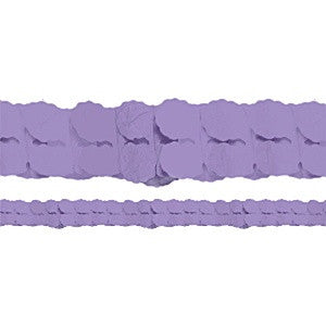 Purple Paper Garland Decoration - 3.7m