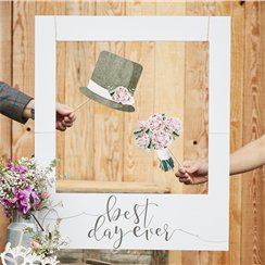 Rustic Country 'Best Day Ever' Giant Polaroid Photo Prop Sign