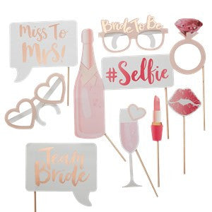 Hen Party 'Team Bride' Photo Booth Props
