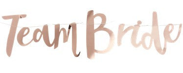 Team Bride Rose Gold Paper Bunting - 1.5m