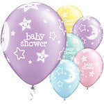 Baby Shower Moon & Stars Balloons - 11" Latex - Craftwear Party