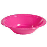 Hot Pink Party Bowls - 335ml Plastic
