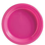 Hot Pink Plates - 23cm Plastic Party Plates