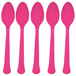Hot Pink Plastic Spoons