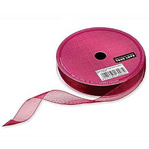 Burgundy Organza Ribbon - 20m - Craftwear Party