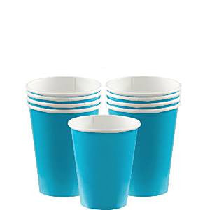 Turquoise Cups - 266ml Paper Party Cups