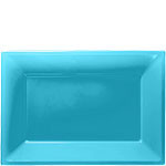 Turquoise Serving Platters - 23cm x 32cm Plastic