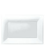 White Serving Platters - 23cm x 32cm Plastic