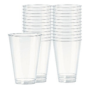 Clear Plastic Tumbler Glasses - 295ml - Craftwear Party