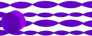 Jumbo Purple Crepe Paper Streamer - 152m